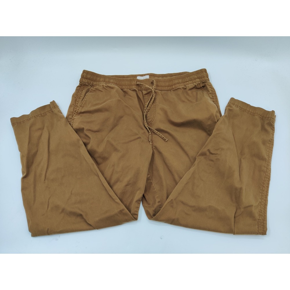 Lou & Grey Brown Lyocell Blend Elastic Drawstring Jogger Pants Large L